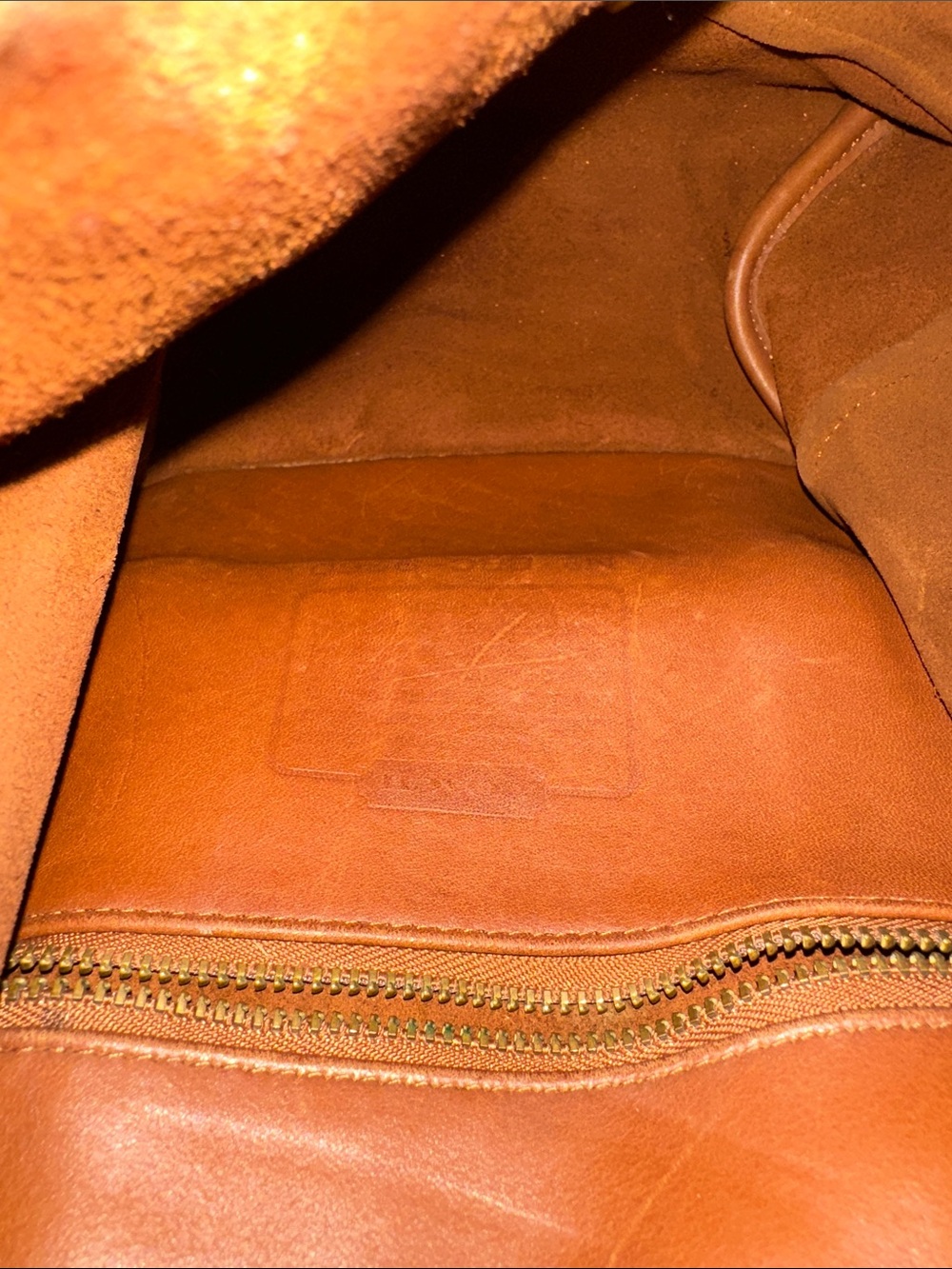 Coach Mini Leather Daypack Backpack Purse English Glove Tan Brown Brass Vintage - Picture 6 of 11
